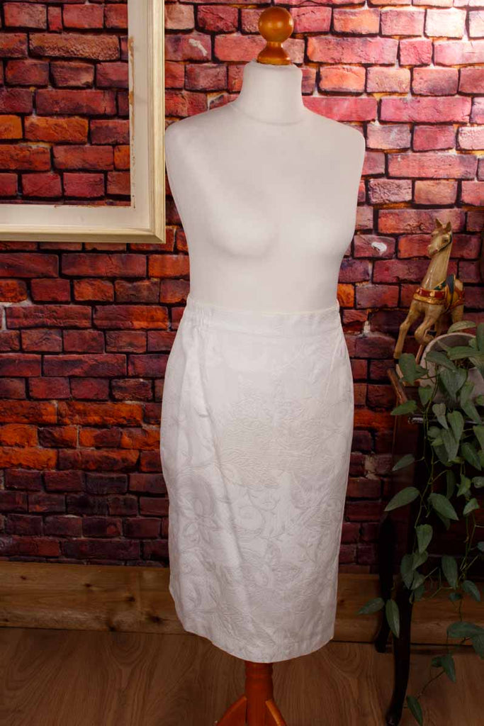 80s Rock weiß Brokat