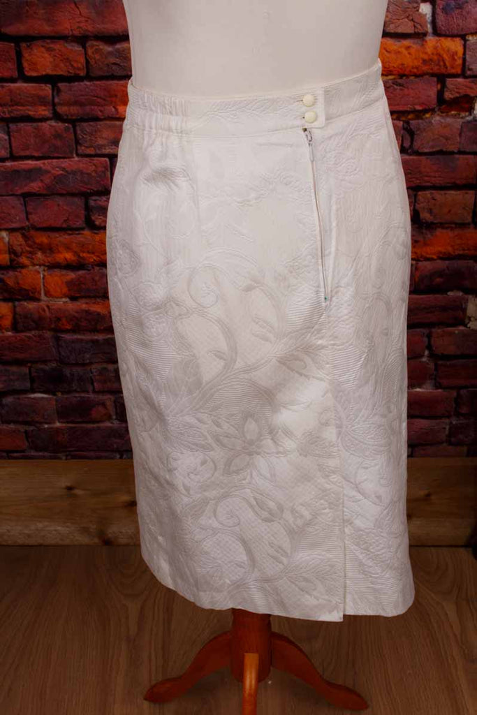 80s Rock weiß Brokat