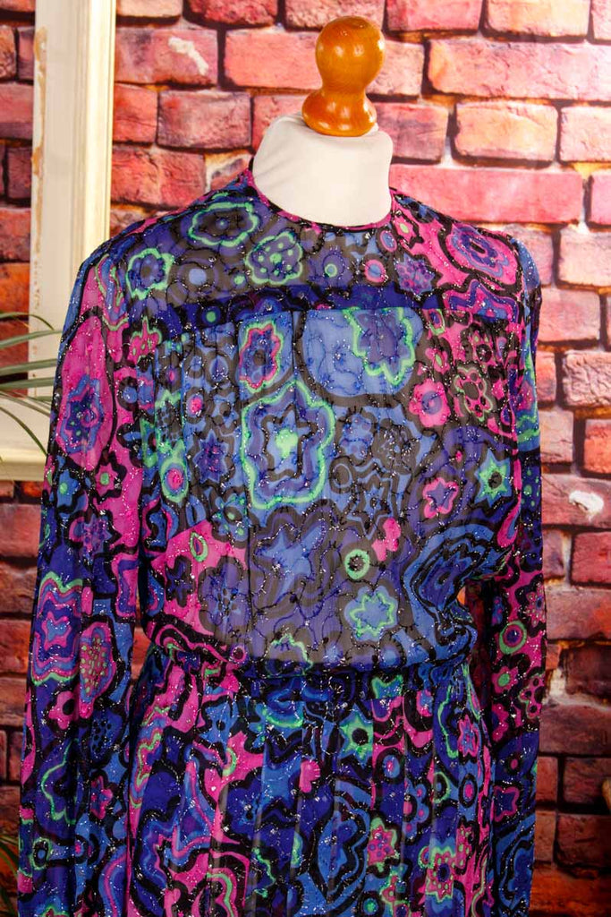 Vintage Abendkleid psychedelisch