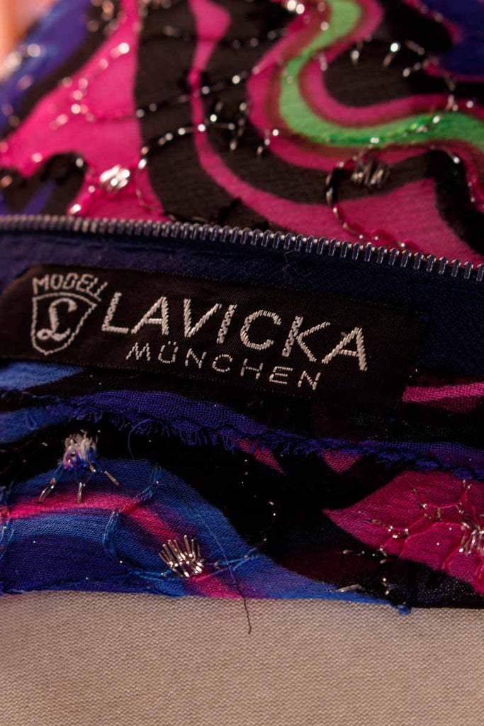 Vintage Abendkleid psychedelisch