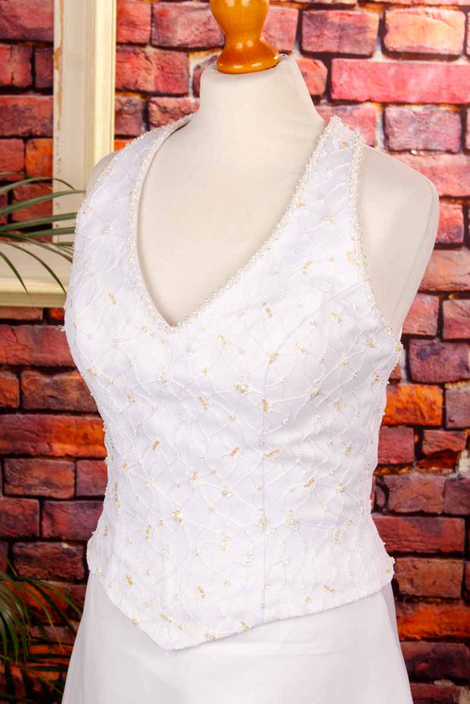 Neckholder Brautkleid weiß