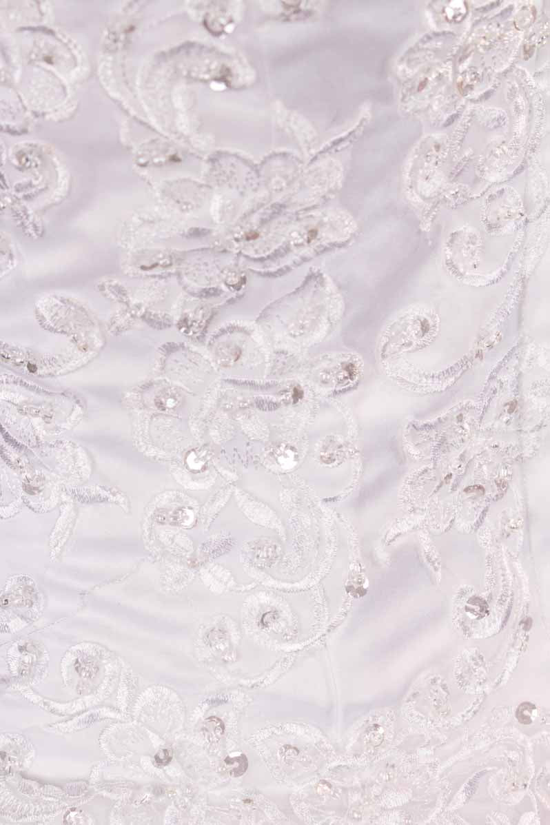 Vintage Brautkleid weiß Tüll Schleppe