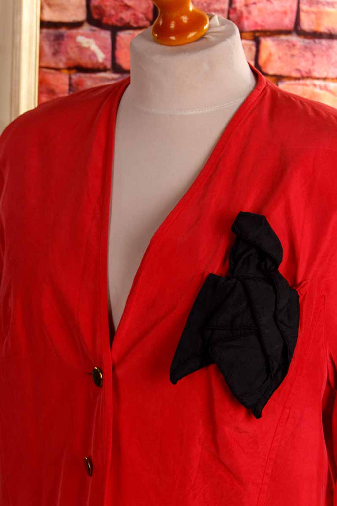 80s Seidenblazer Bluse pink