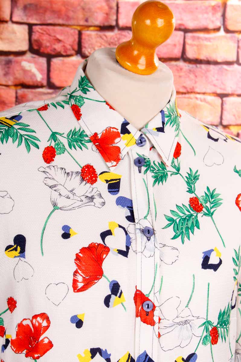 Viskose Bluse bunt Blumen