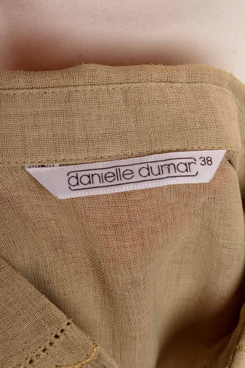 khaki Crêpe Bluse