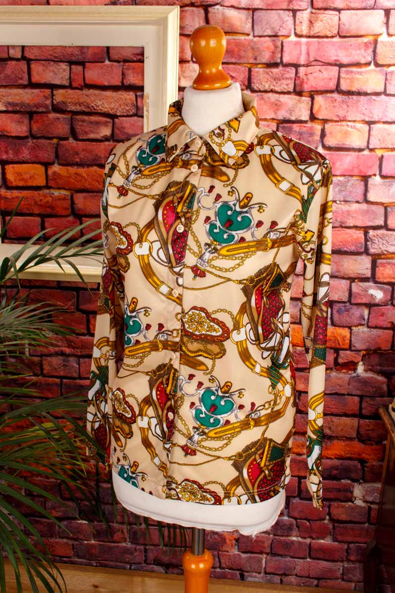 Vintage Bluse bunt Muster