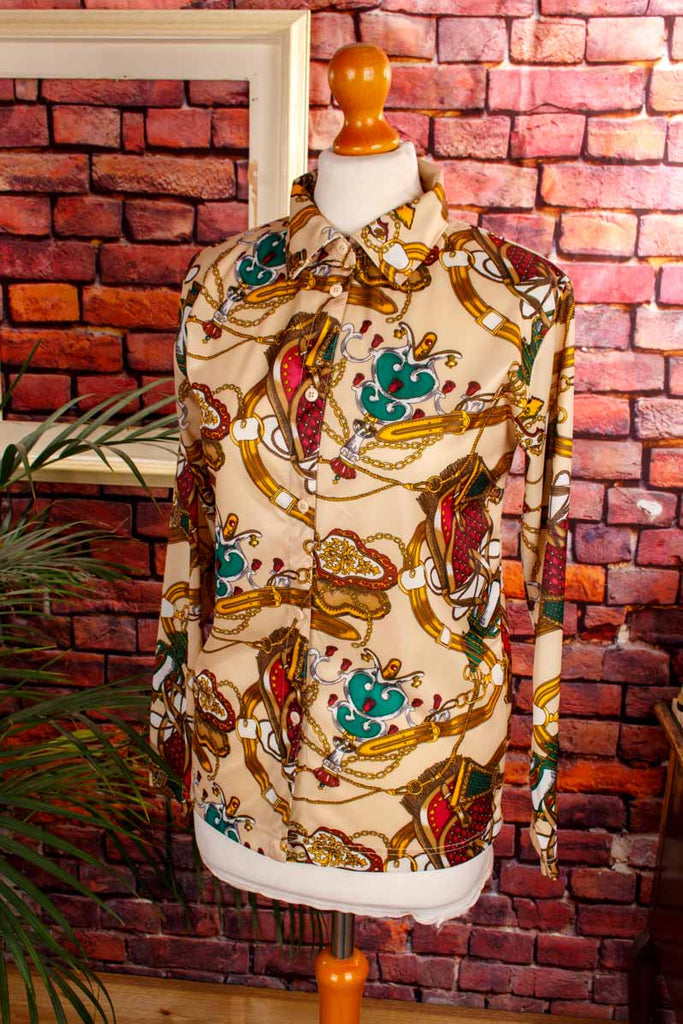 Vintage Bluse bunt Muster