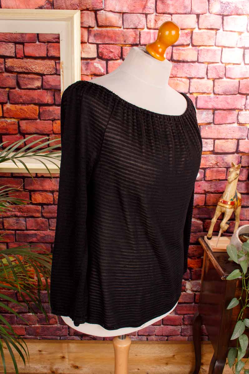 Vintage Carmentop schwarz