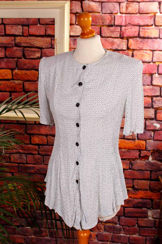 90er Bluse Schulterpolster