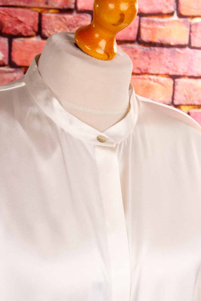 Luxus Seidenbluse cremeweiß