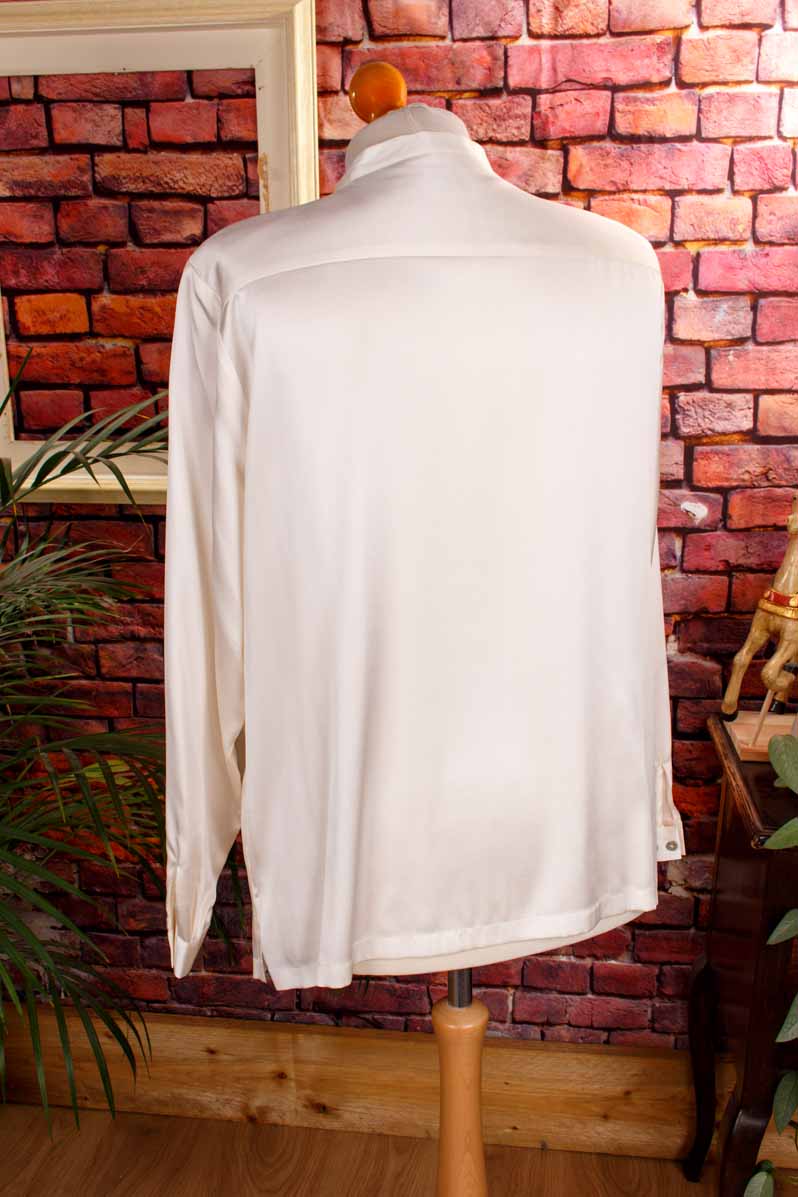 Luxus Seidenbluse cremeweiß