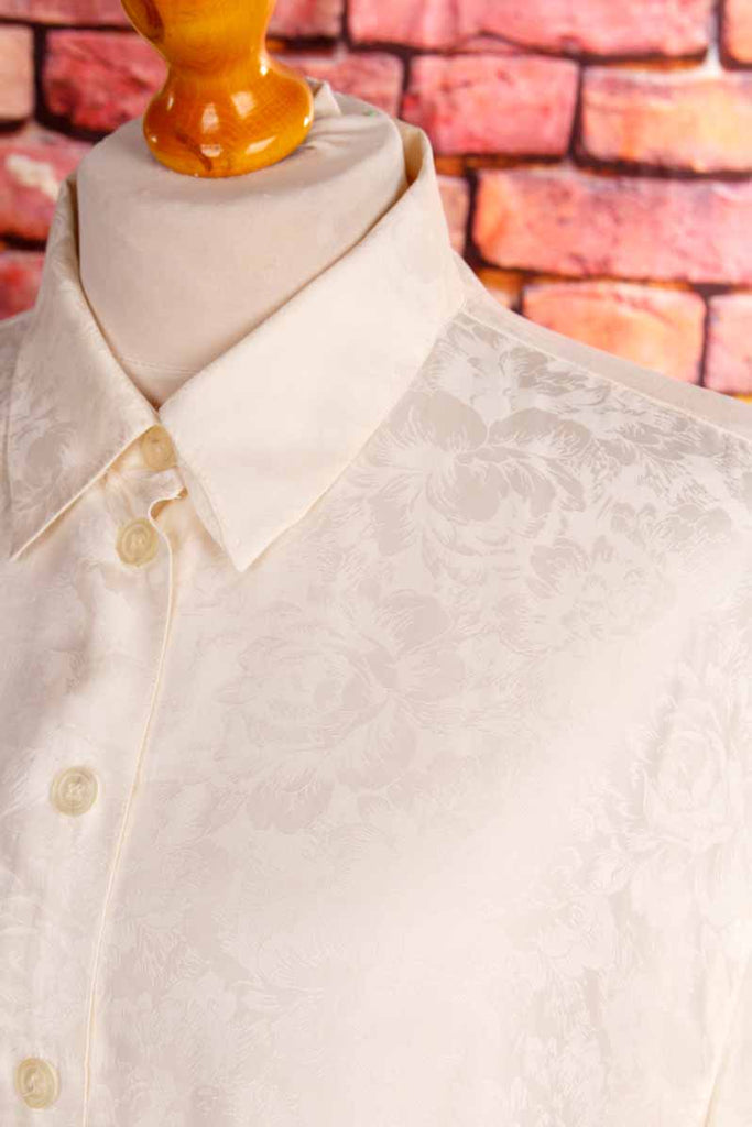 Luxus Seidenbluse cremeweiß