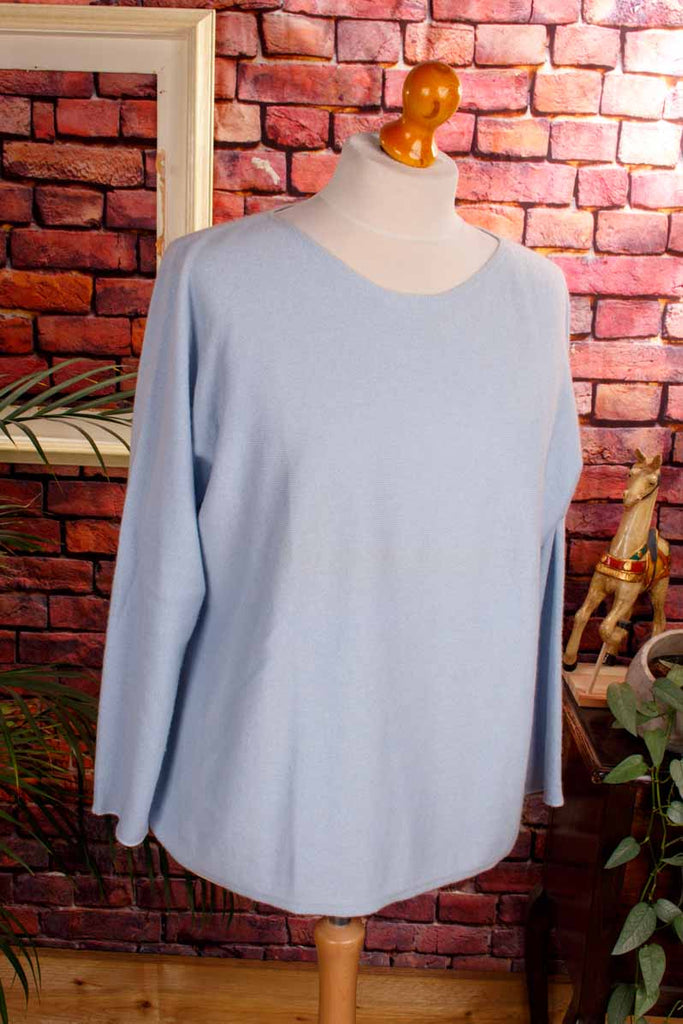 Kaschmir Pulli babyblau