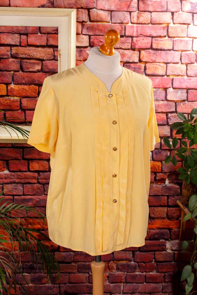 Seidenbluse goldgelb