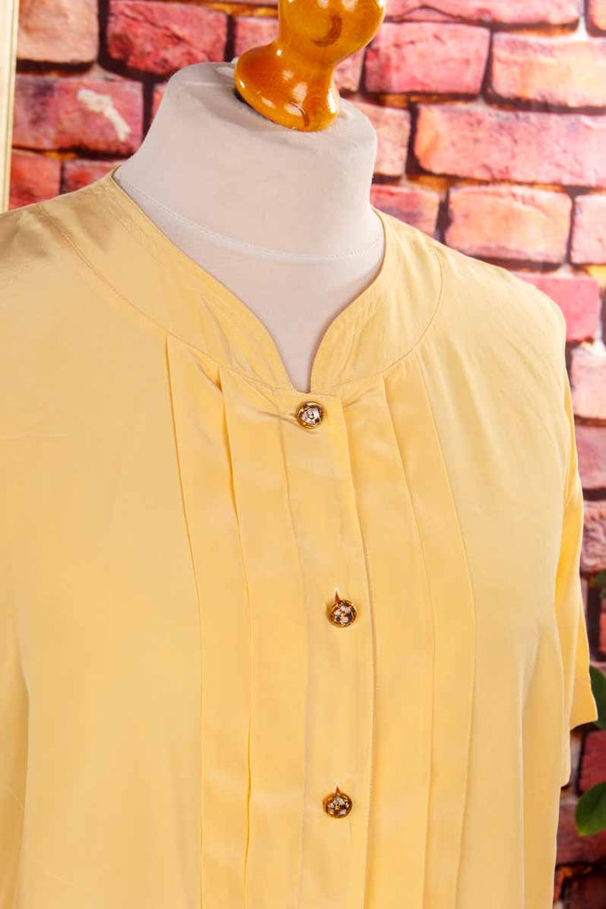 Seidenbluse goldgelb