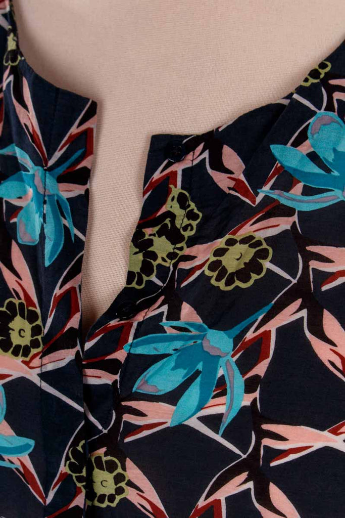 Seidenmix Bluse Blumenmuster