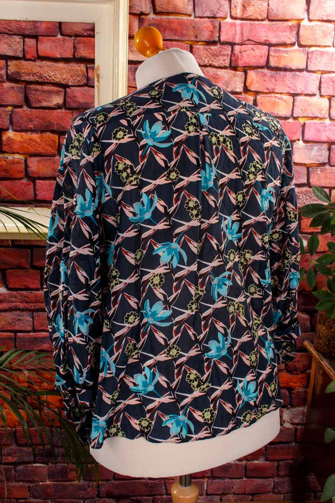 Seidenmix Bluse Blumenmuster