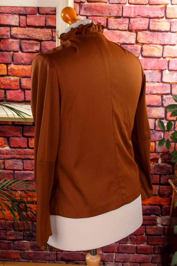 Rüschenbluse rehbraun