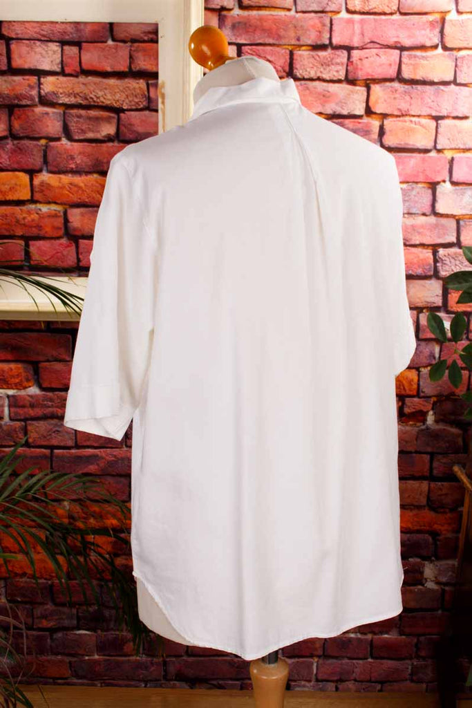 Landhaus Bluse weiß bestickt