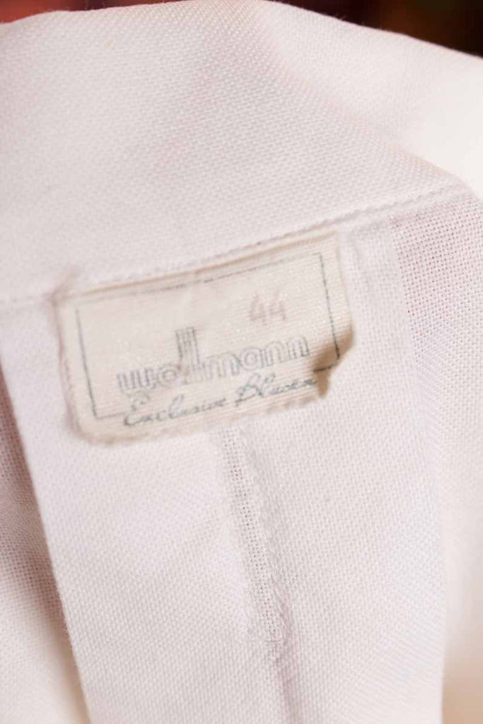 Landhaus Bluse weiß bestickt