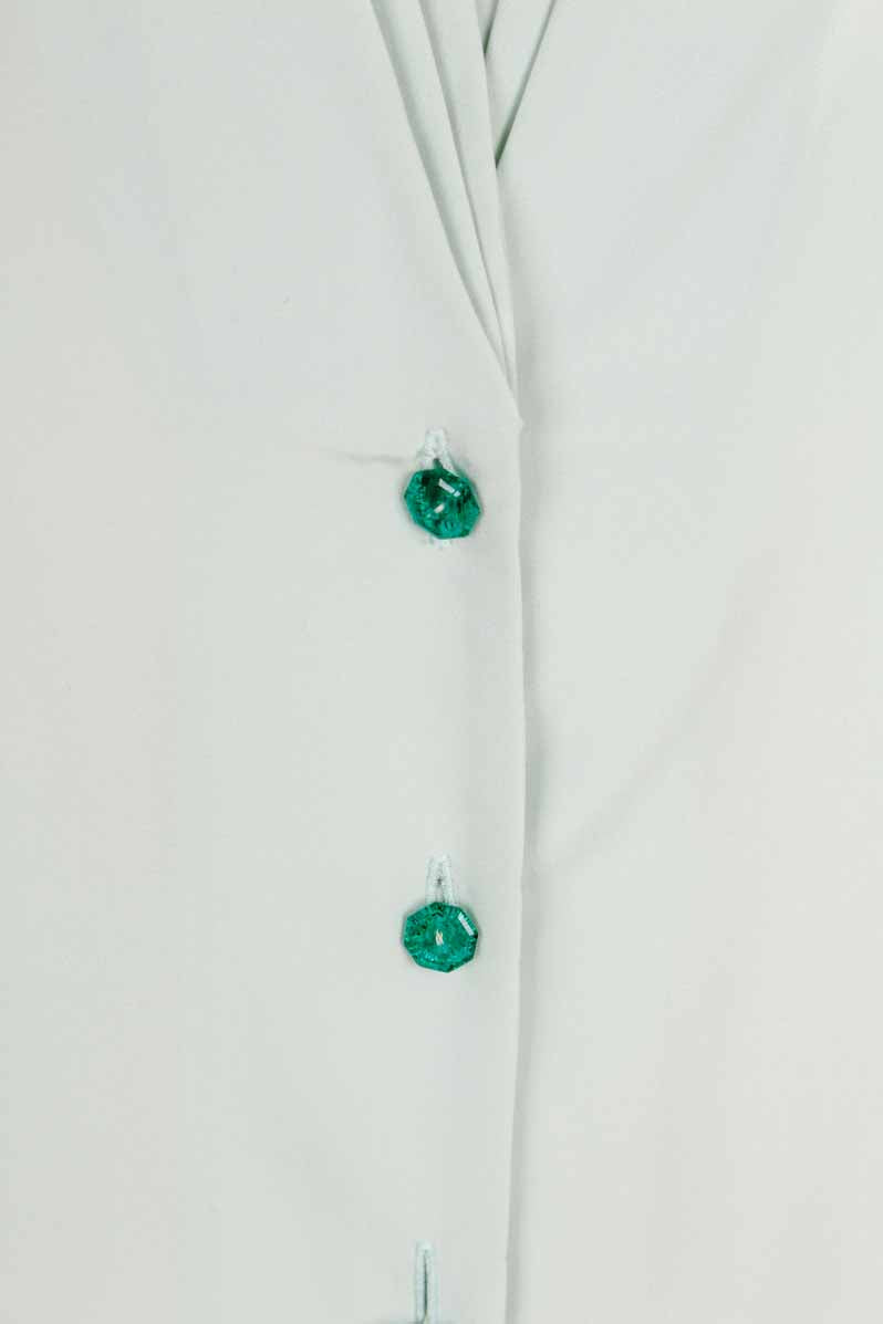 elegante Satinbluse grün