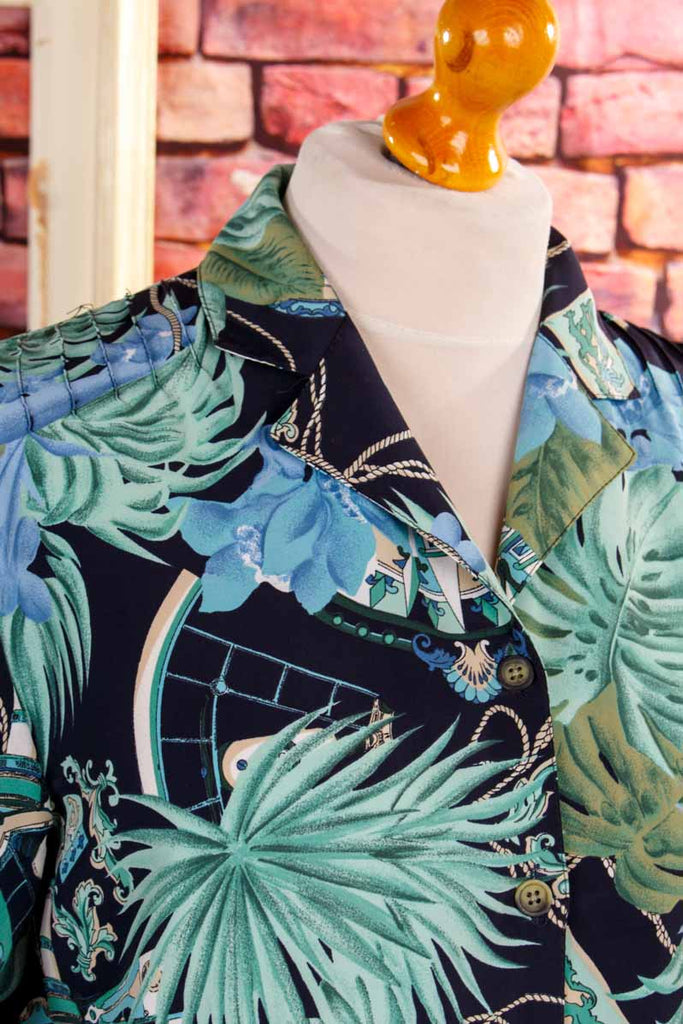 Hawaii Hemdbluse blau