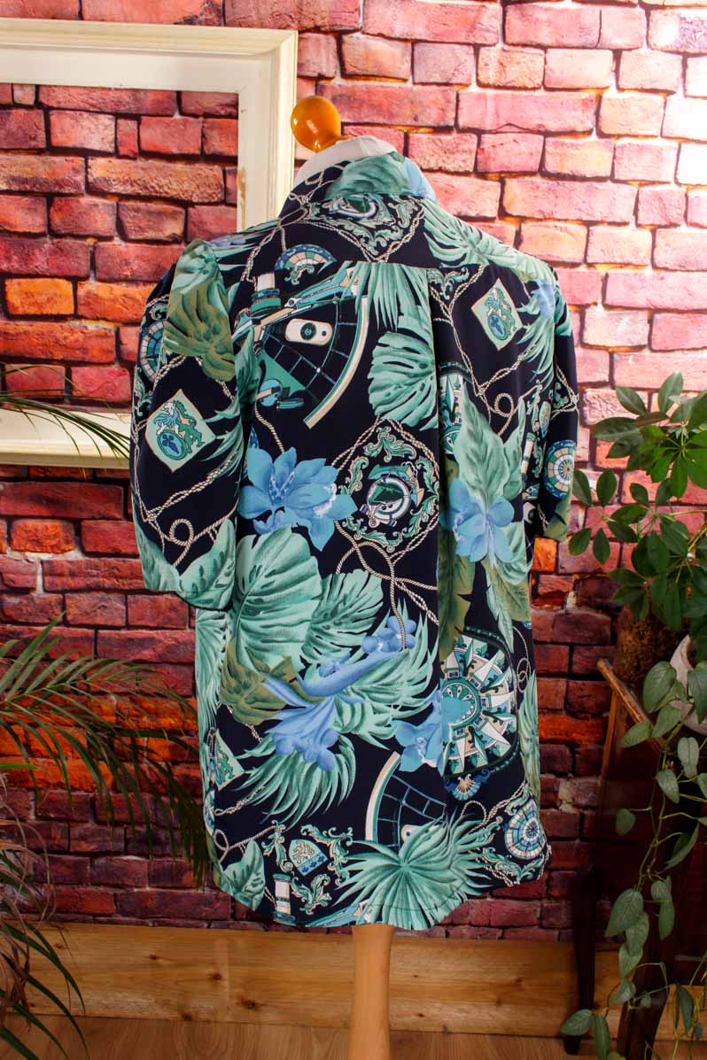 Hawaii Hemdbluse blau
