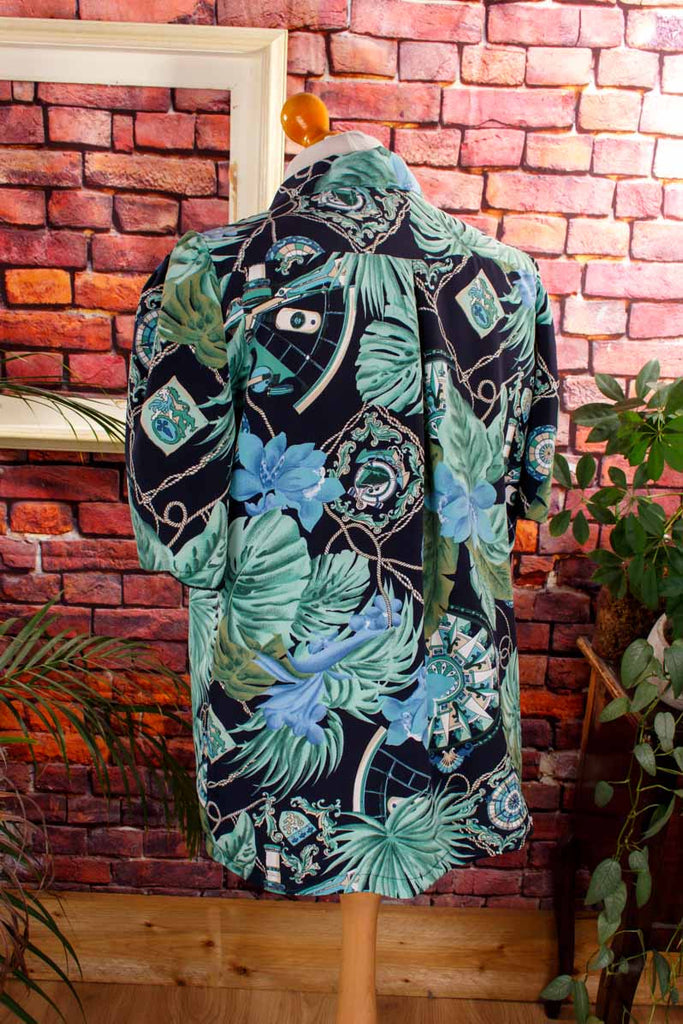 Hawaii Hemdbluse blau