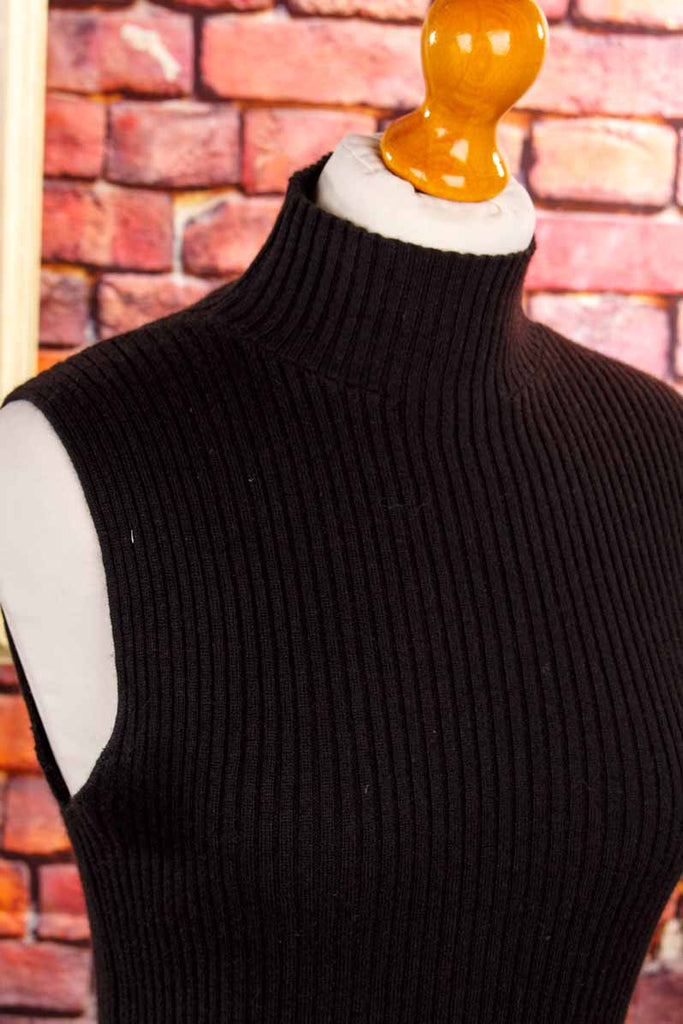 Seide Cashmere Rolli Top schwarz