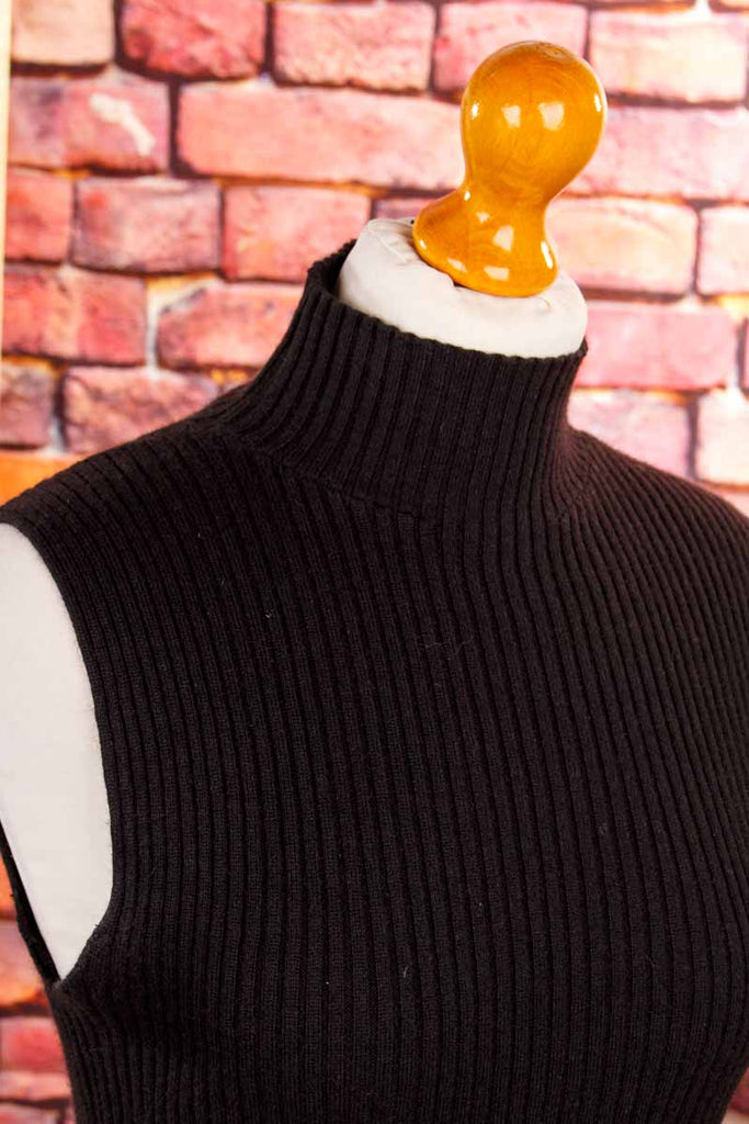 Seide Cashmere Rolli Top schwarz