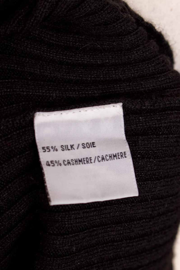 Seide Cashmere Rolli Top schwarz