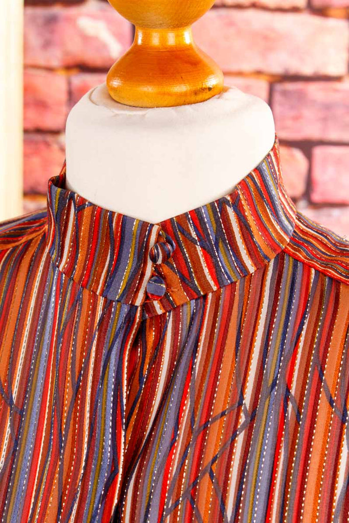 Seidenkleid Streifenmuster