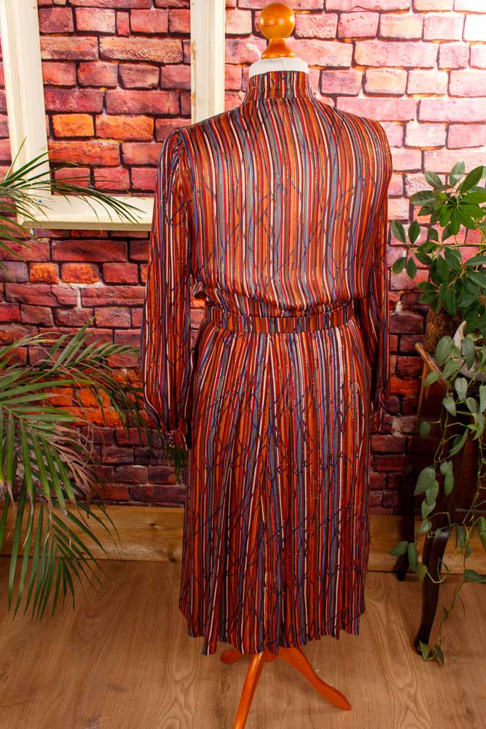 Seidenkleid Streifenmuster