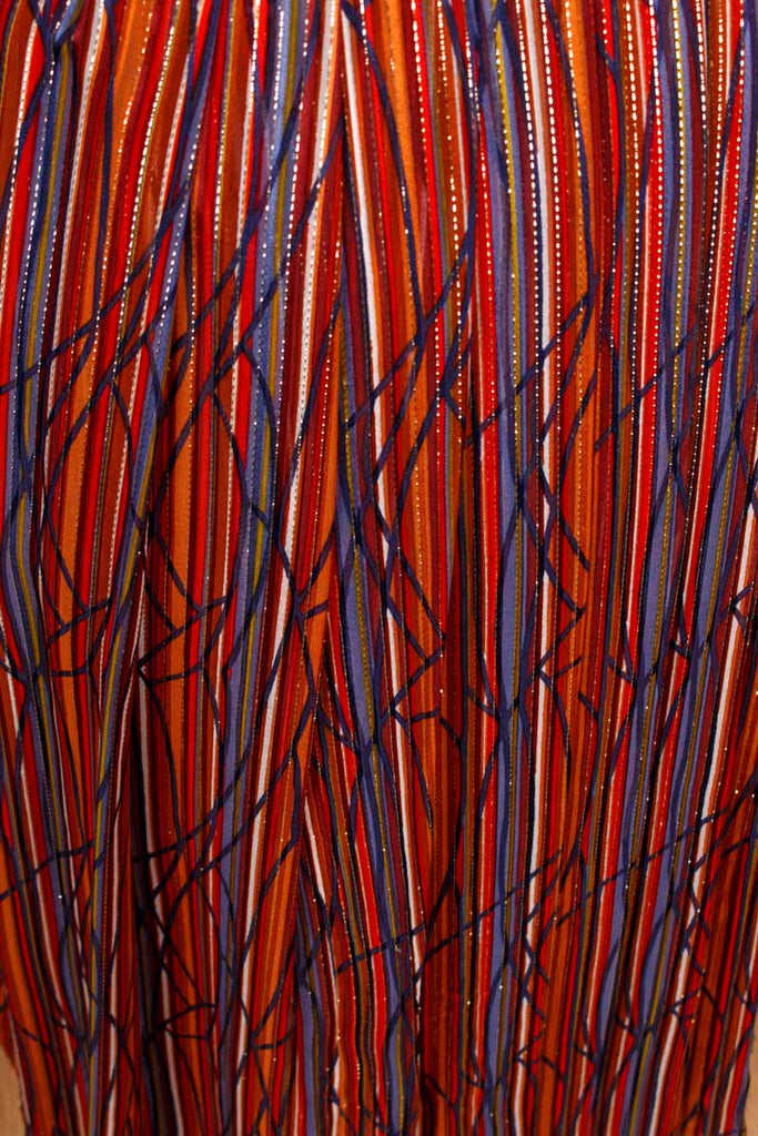 Seidenkleid Streifenmuster