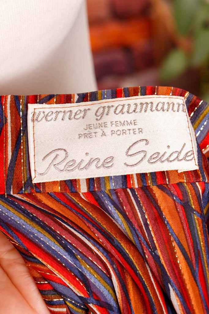 Seidenkleid Streifenmuster