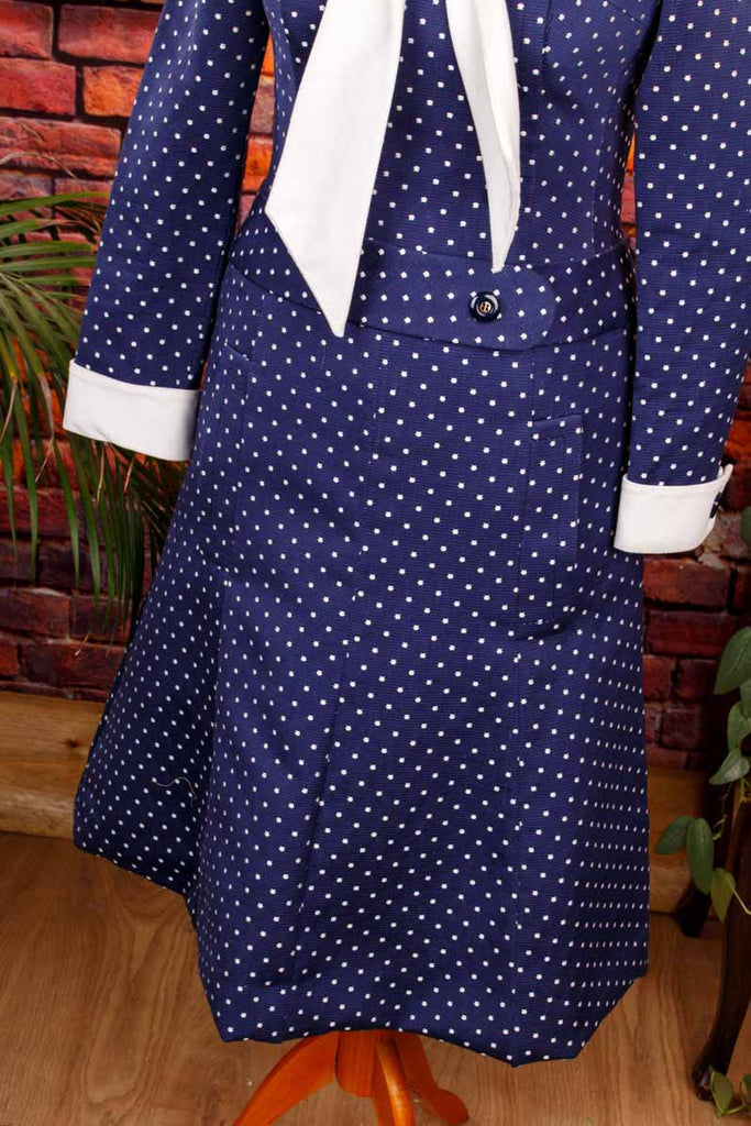 Rockabella Kleid blau Pünktchen