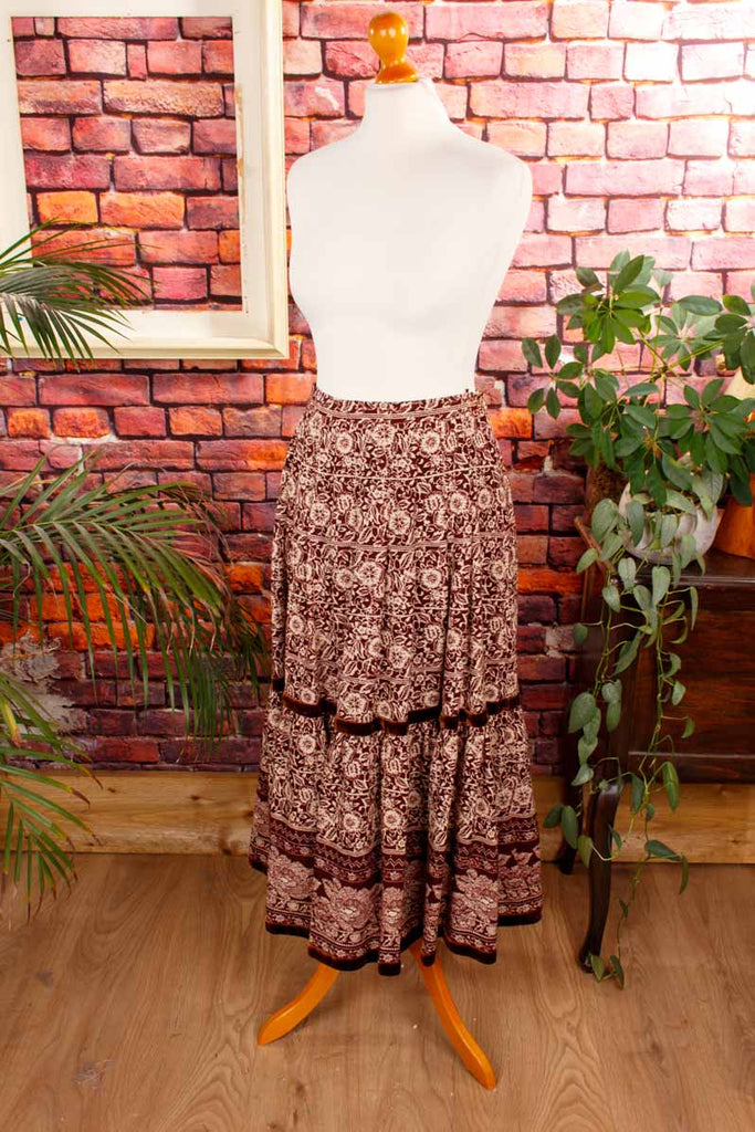 70s Boho Rock weinrot Wolle