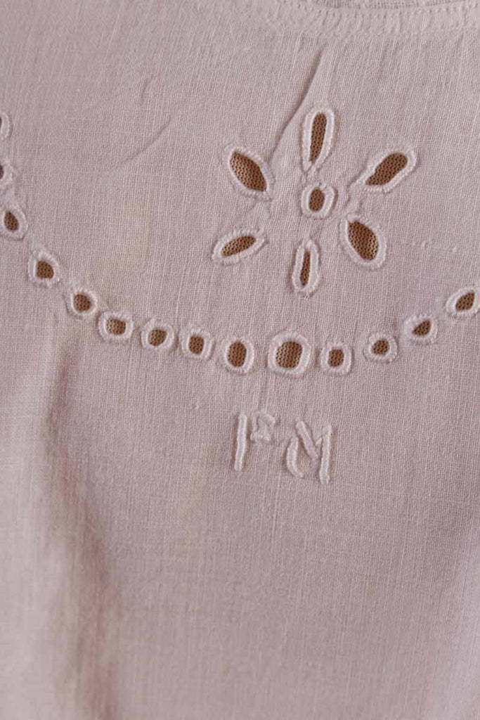 antikes Unterkleid Monogramm FM