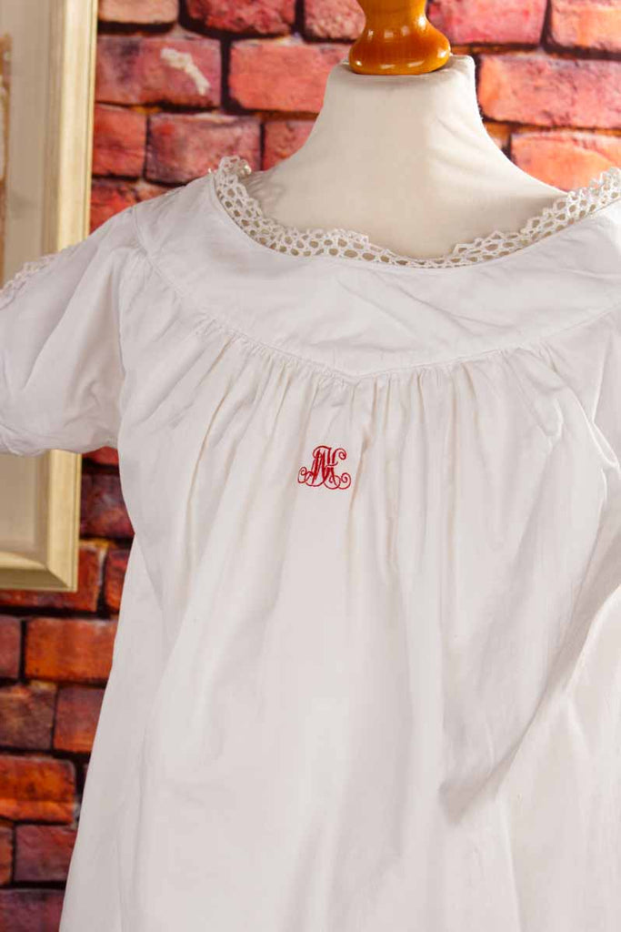 antike Leinen Wäsche Monogramm MH