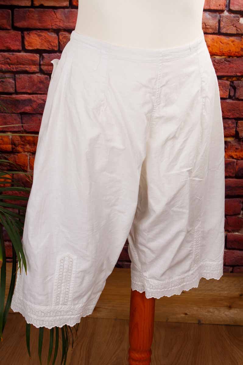 antike Unterhose weiß Leinen