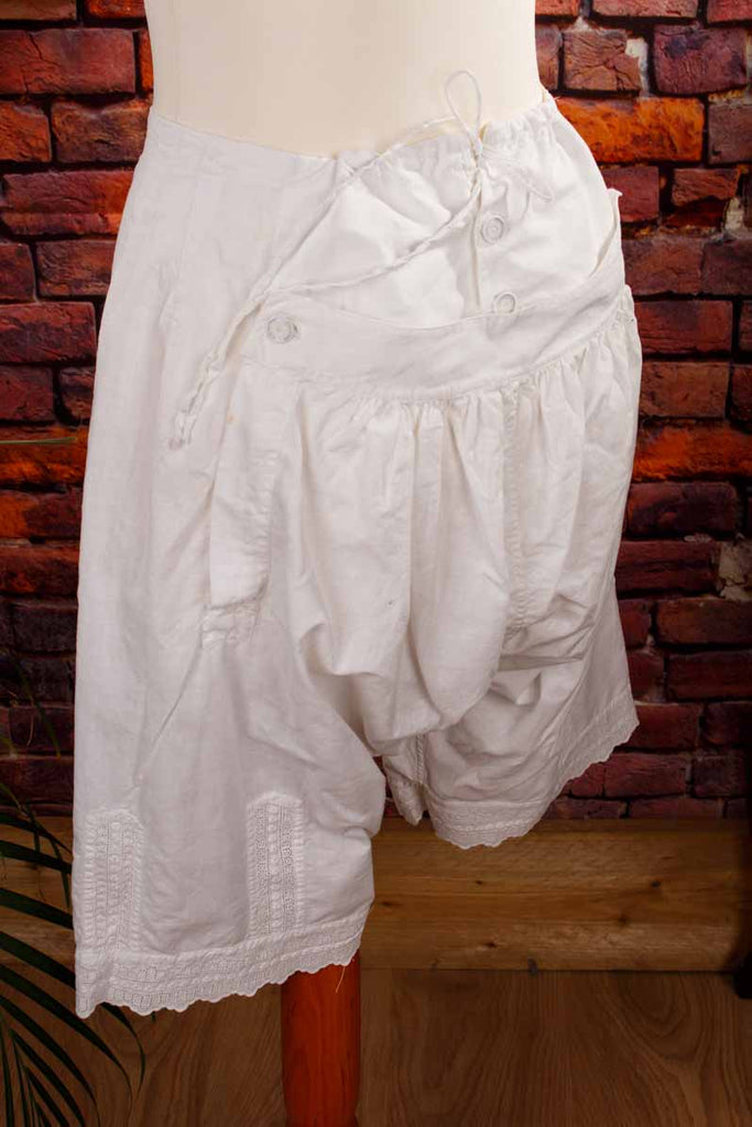 antike Unterhose weiß Leinen