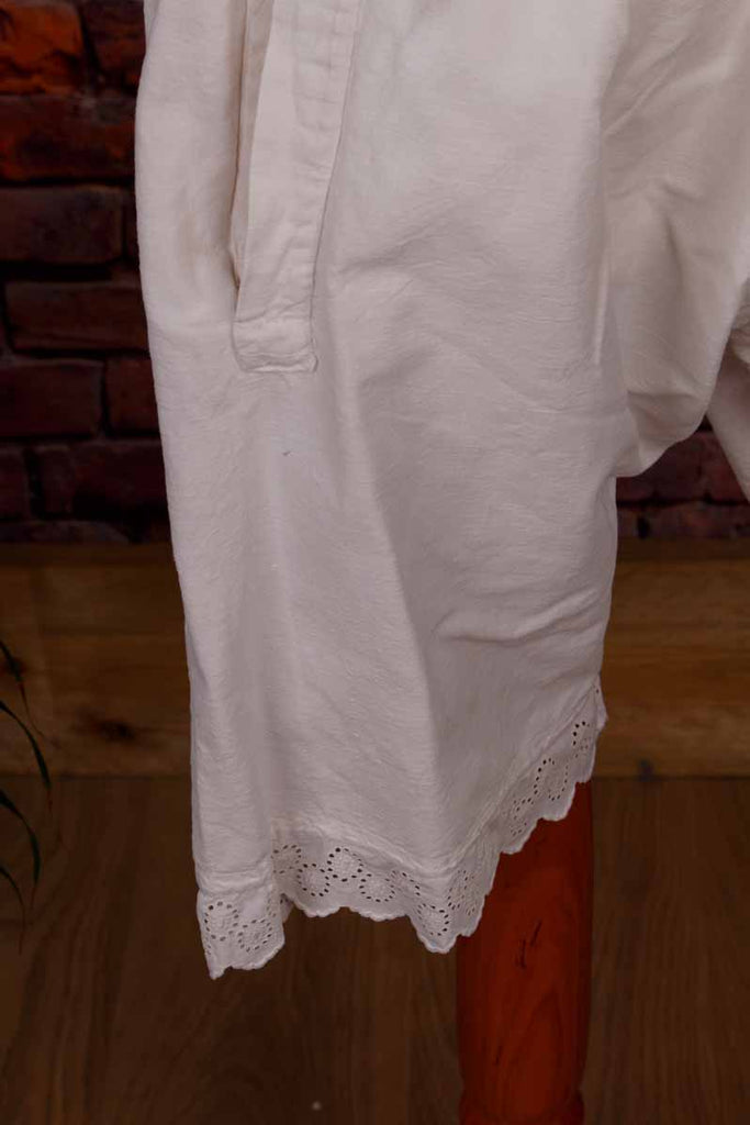 antike Unterhose Leinen weiß