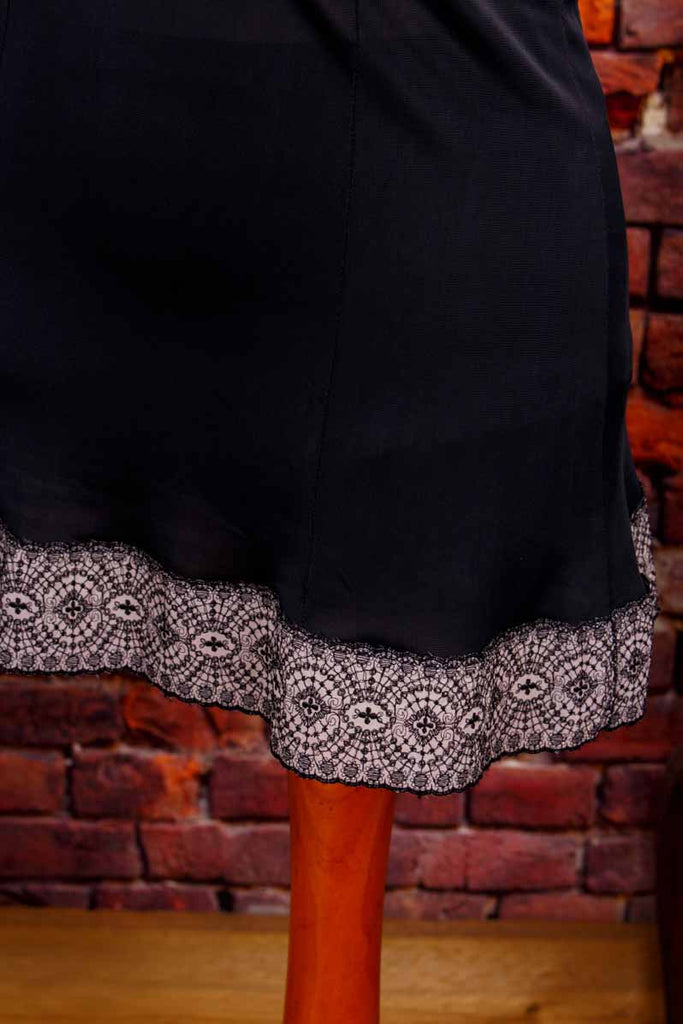 Unterkleid schwarz Charmeuse