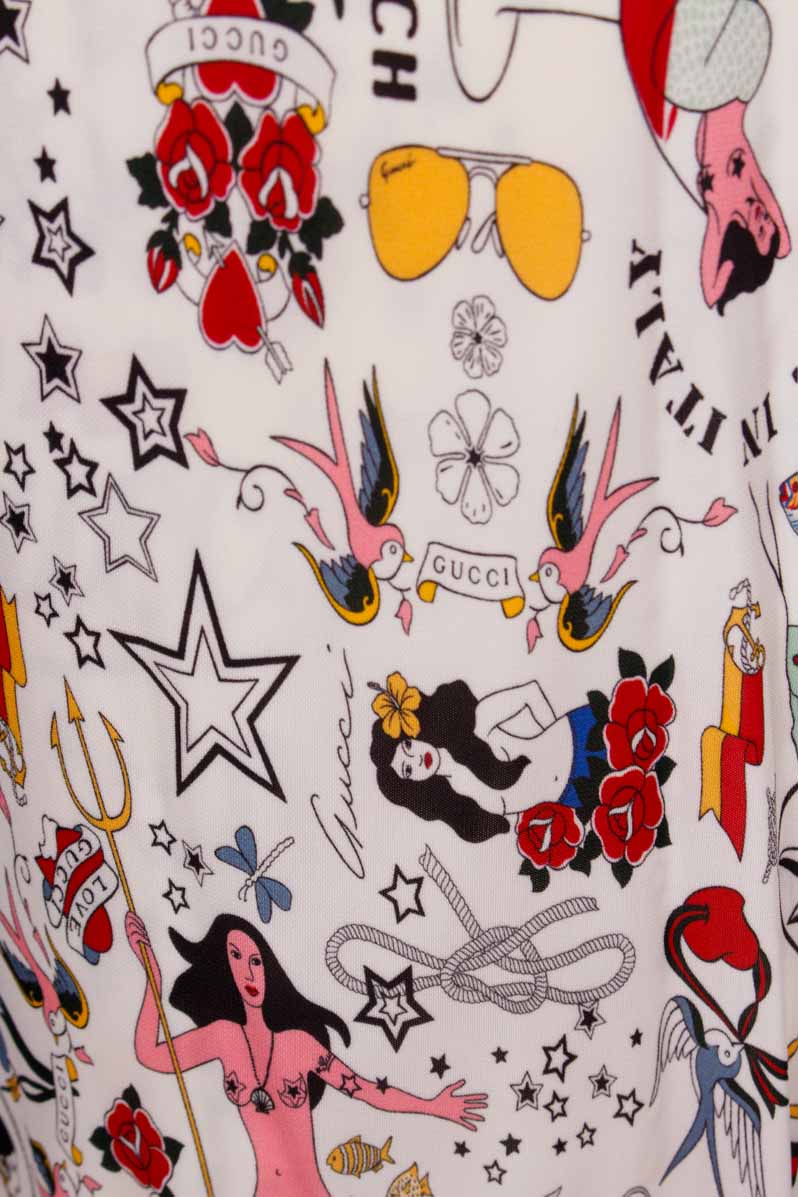 GUCCI Sommerkleid White Tattoo