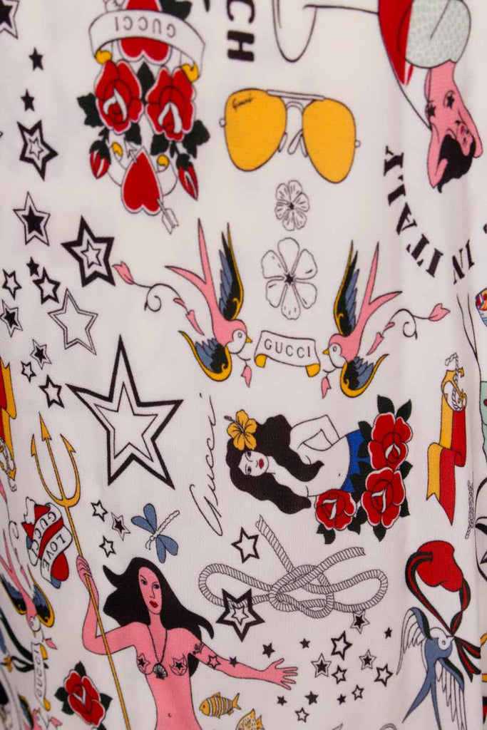 GUCCI Sommerkleid White Tattoo