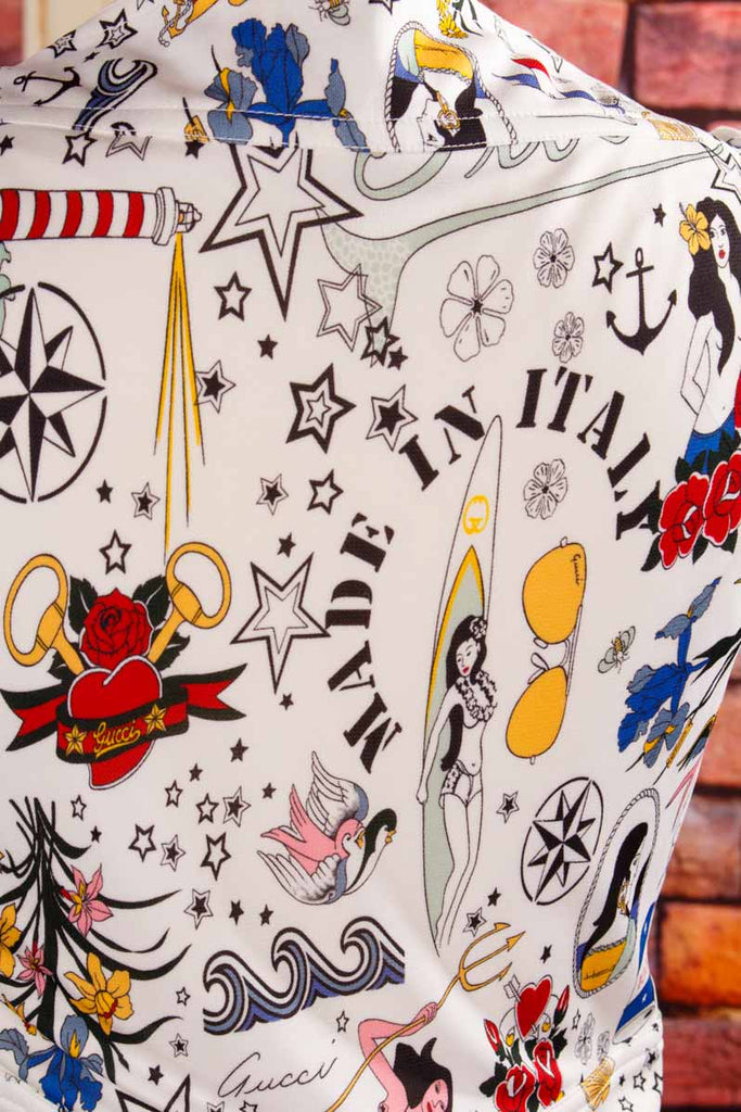 GUCCI Sommerkleid White Tattoo