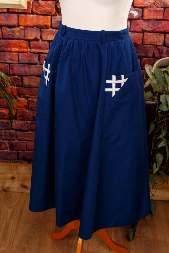 Baumwollrock blau weiß