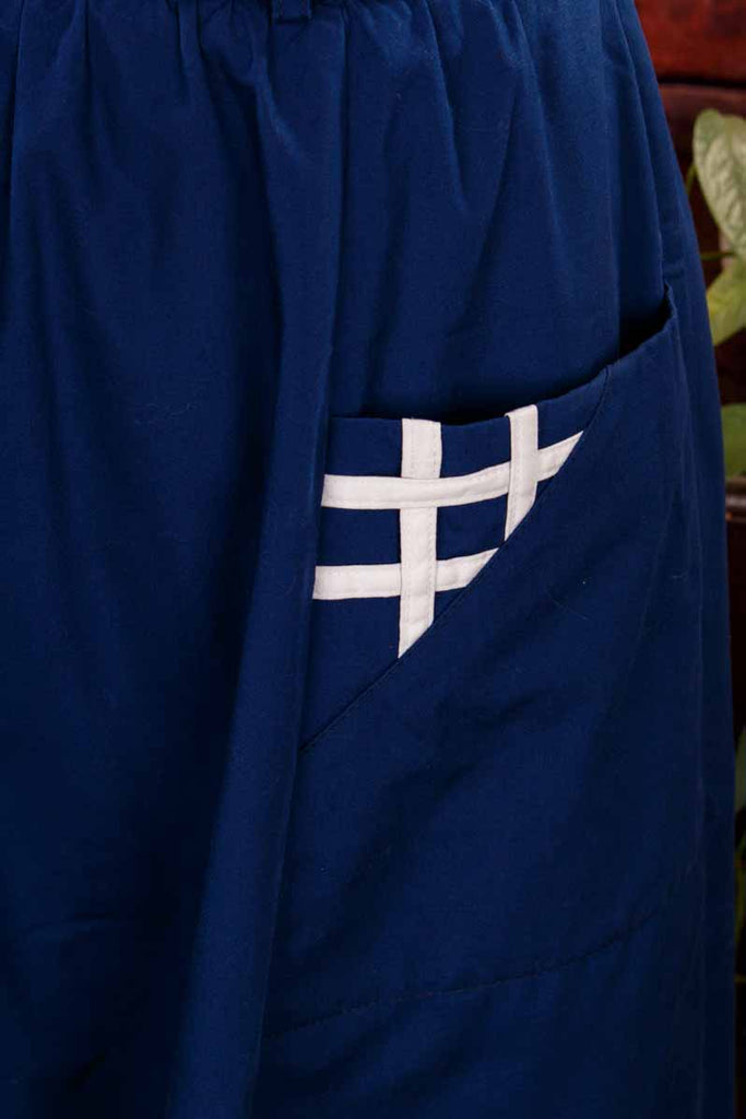 Baumwollrock blau weiß