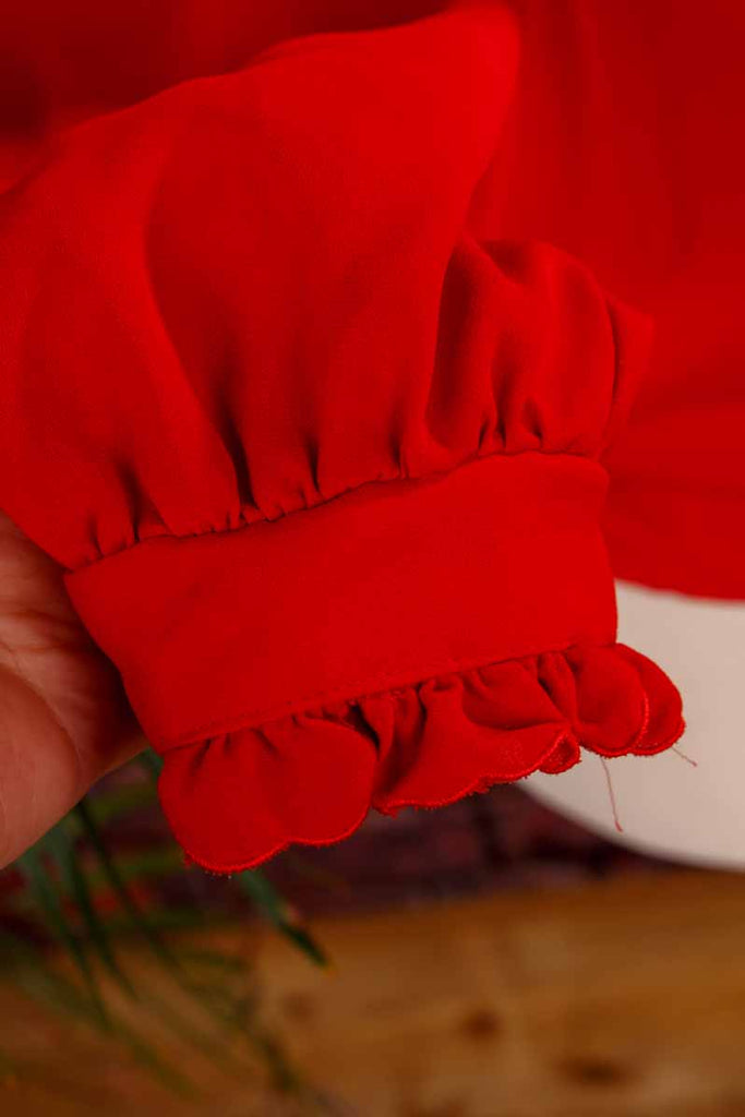 Vintage Chiffonbluse Stehkragen