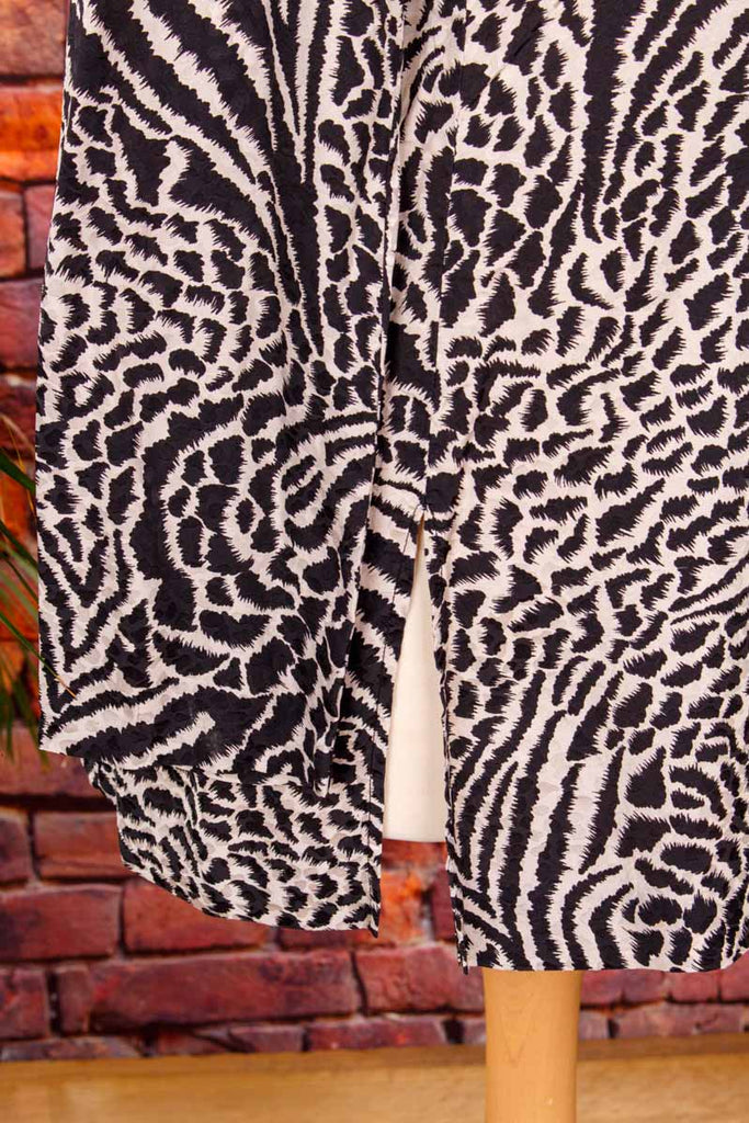 YSL Seidenjacquard Bluse Tiermuster